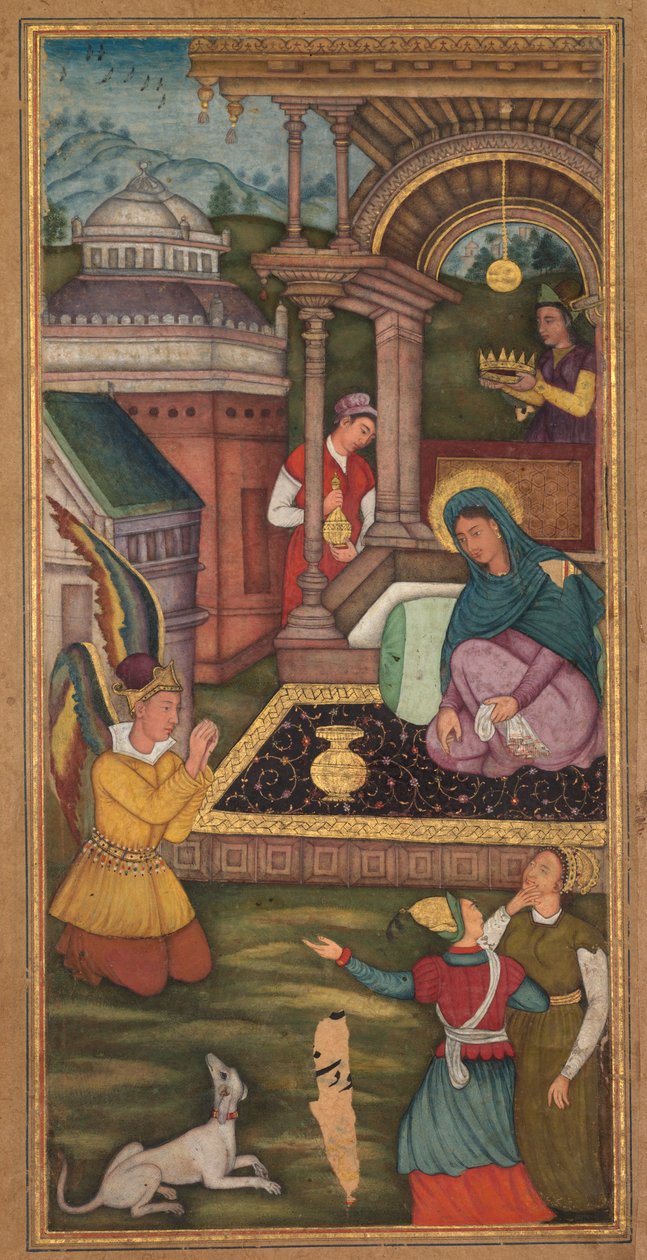 Die Verkündigung, aus einem Mirat al-quds von Pater Jerome Xavier Spanisch, 1549-1617, 1602-1604 von Unbekannt