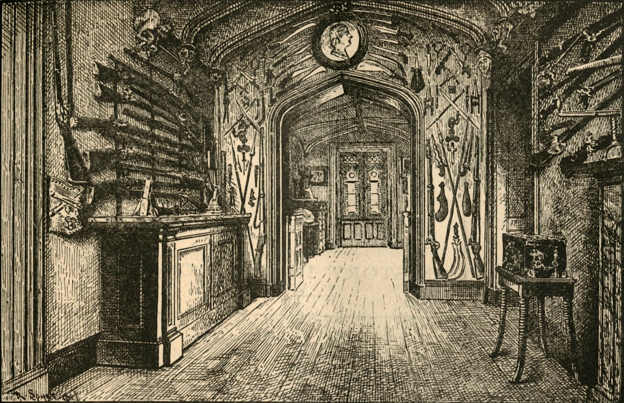 Die Waffenkammer in Abbotsford, 1882 von Unbekannt