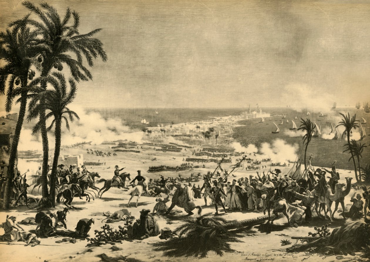 Die Schlacht von Aboukir, 25. Juli 1799, 1921 von Unbekannt