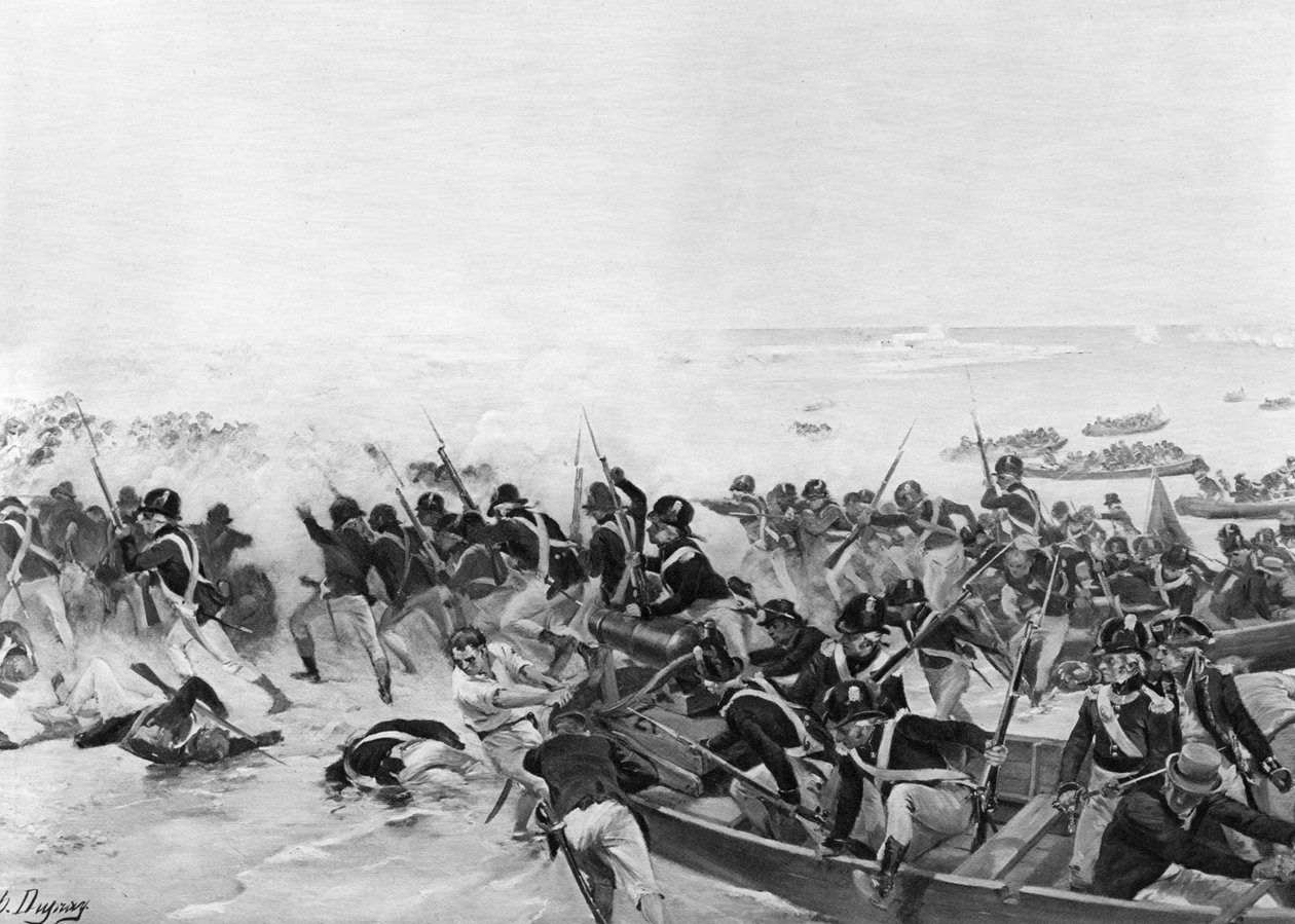 Die Schlacht von Abukir, Ägypten, 1801 von Unbekannt