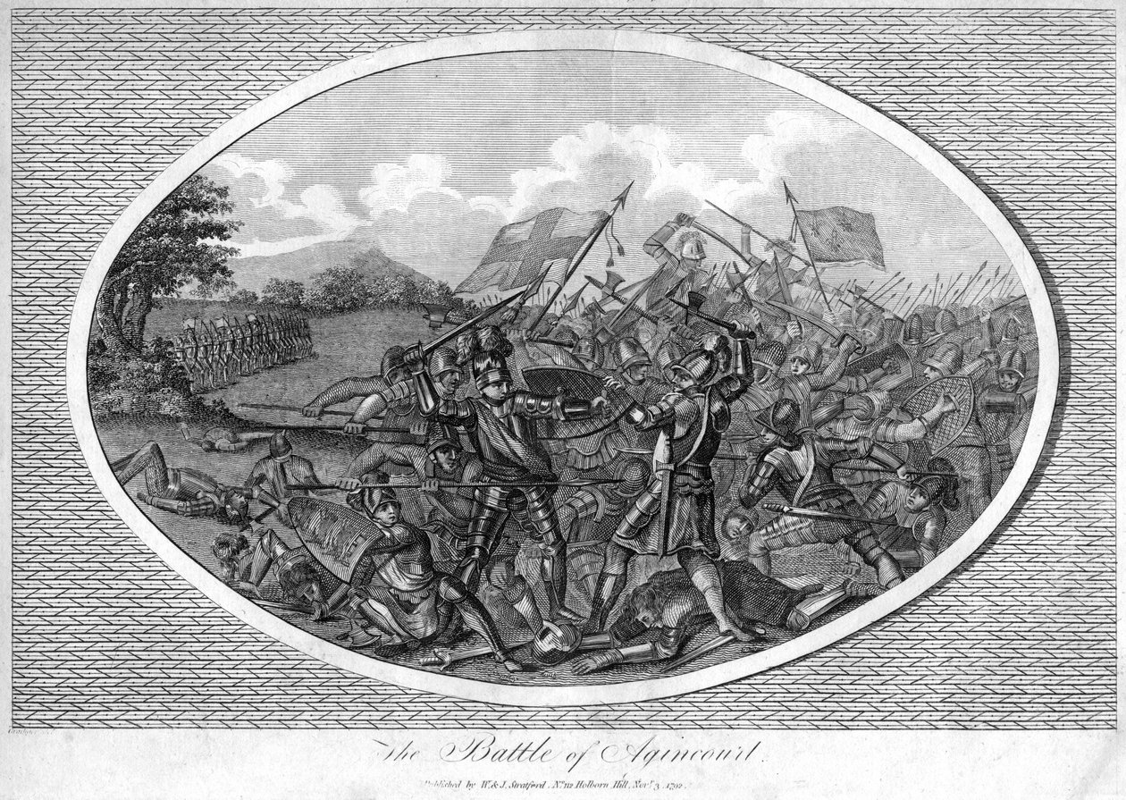 Die Schlacht von Agincourt, 1415, 1792 von Unbekannt