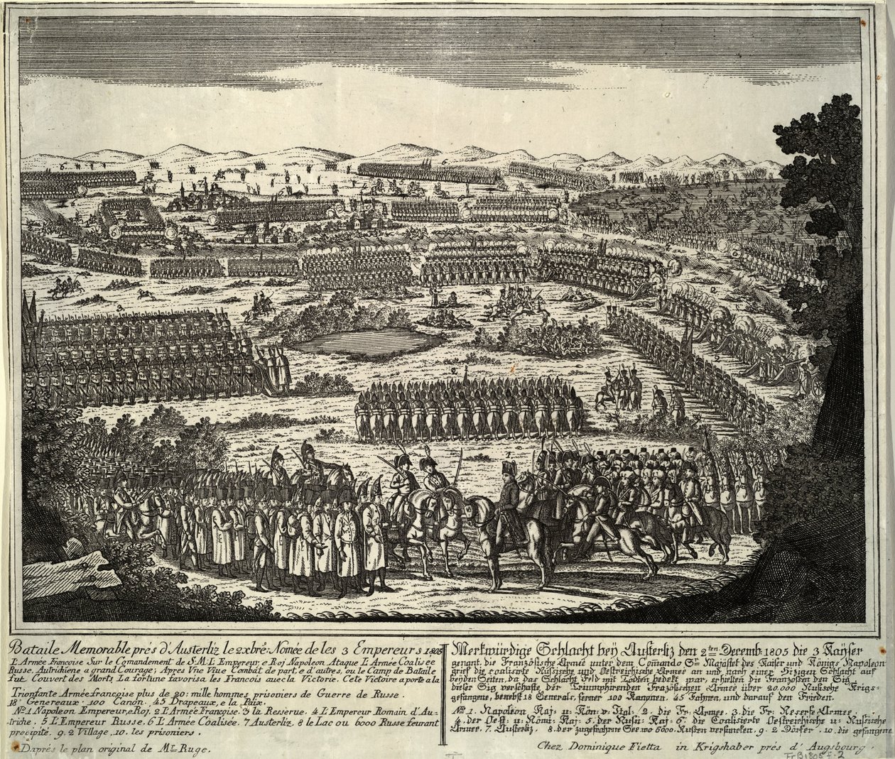 Die Schlacht von Austerlitz am 2. Dezember 1805, 1805 von Unbekannt