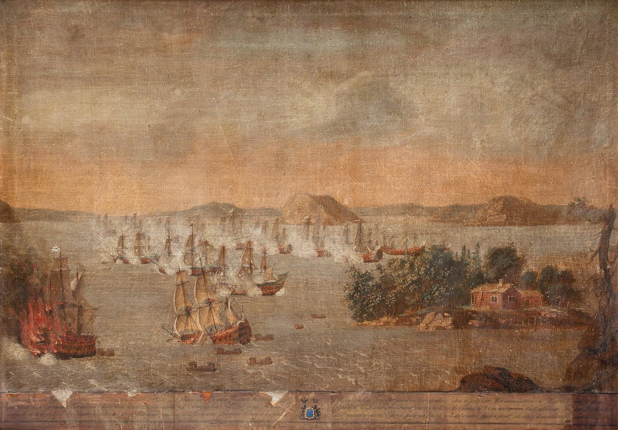 Die Schlacht von Hoglande am 22. Juli 1713, 1713 von Unbekannt