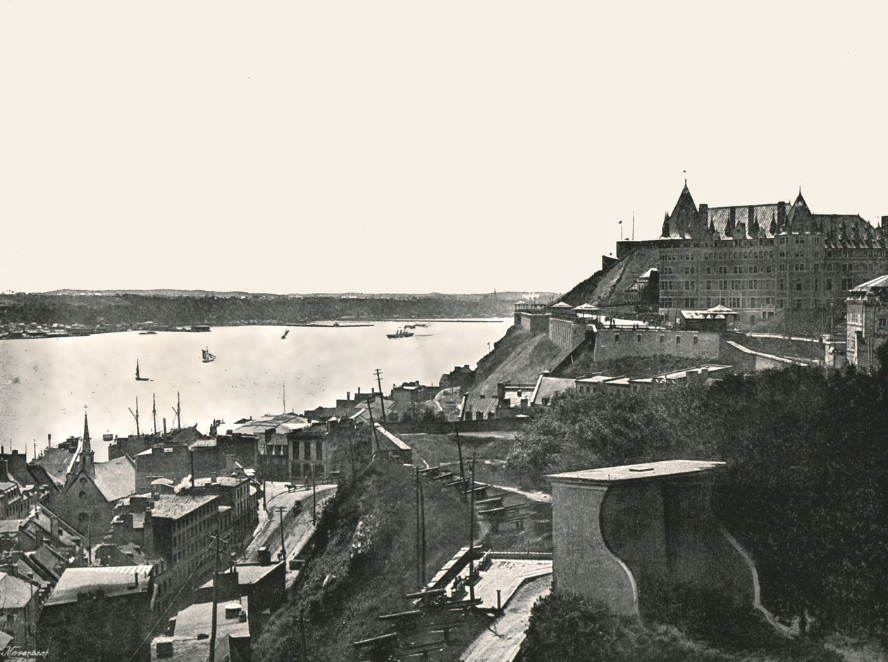 Die Zitadelle und der St. Lawrence Fluss, Quebec, Kanada, 1895 von Unbekannt