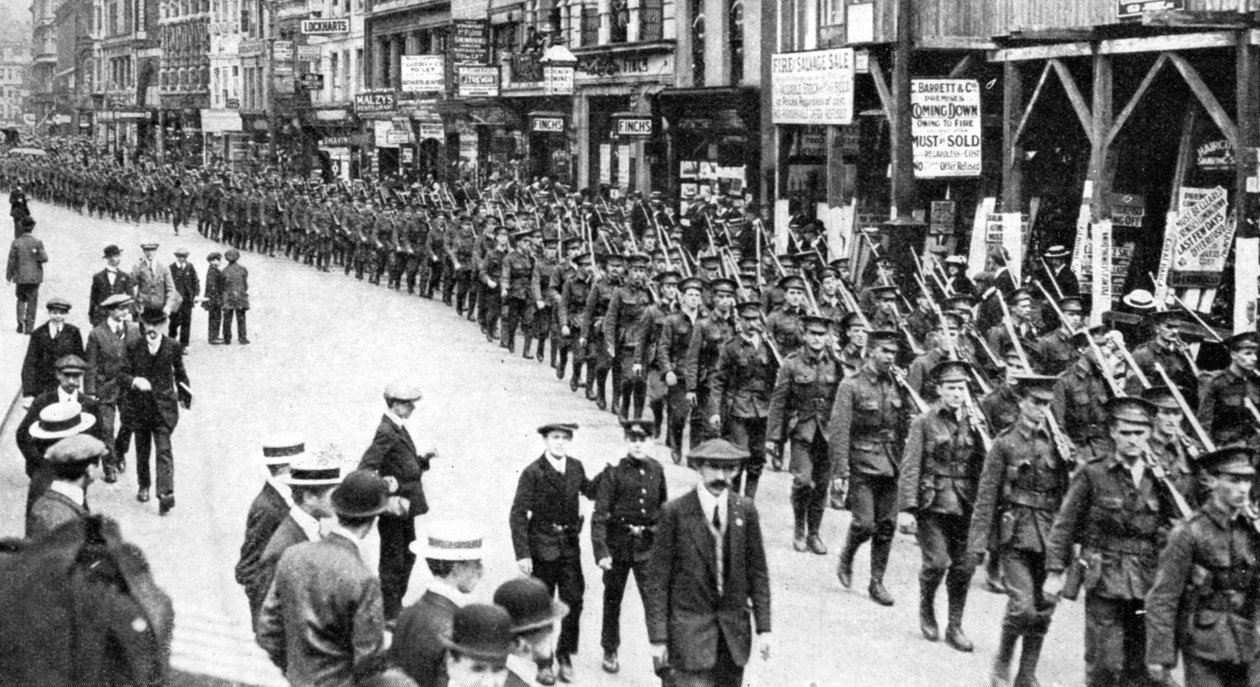 Die Bürgerarmee der Territorialen, Strand, London, Erster Weltkrieg, 1914 von Unbekannt