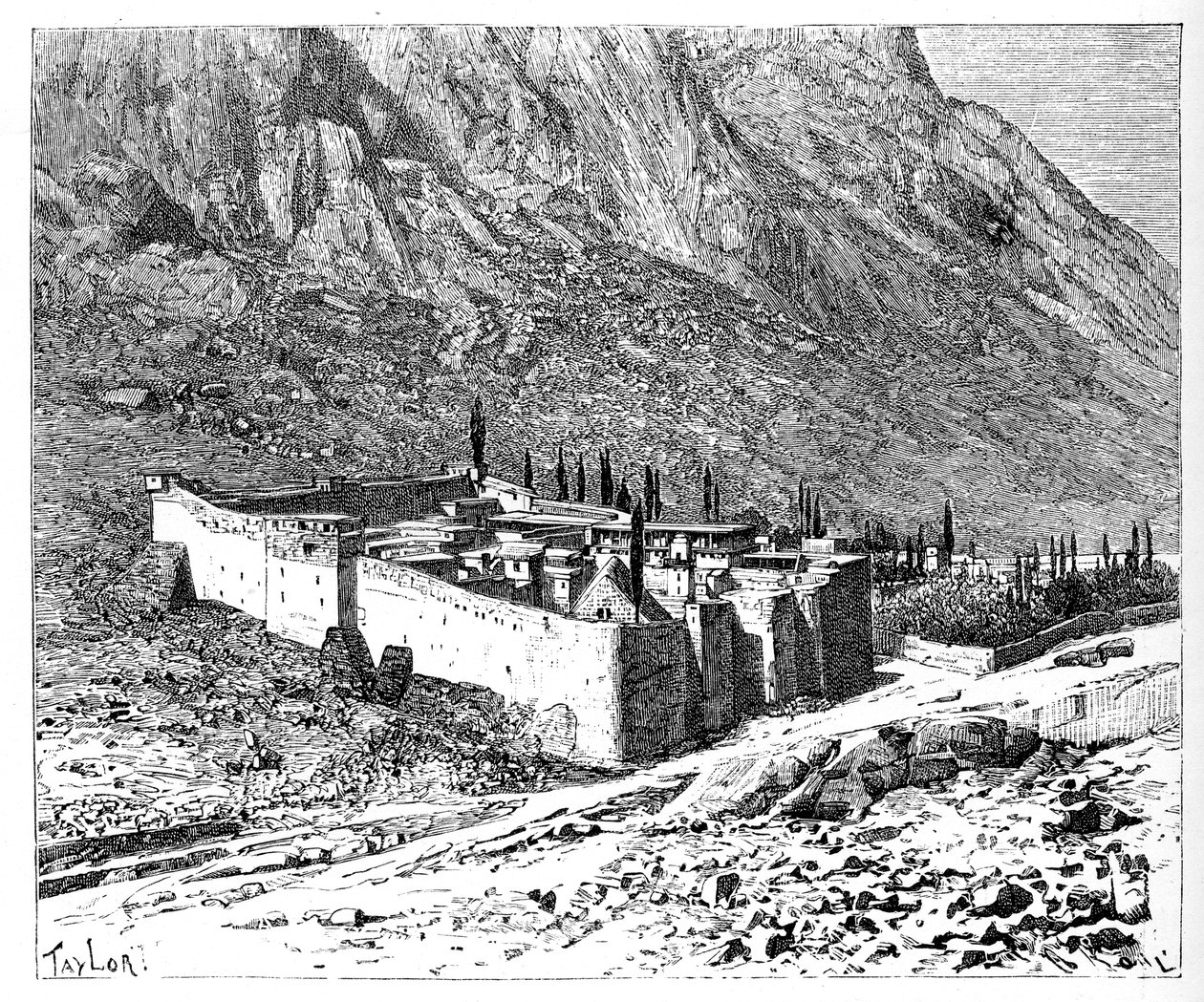 Das Kloster der Heiligen Katharina, Berg Sinai, Ägypten, 1895 von Unbekannt