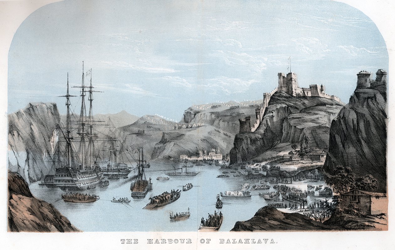 Der Hafen von Balaklava, Krimkrieg von Unbekannt