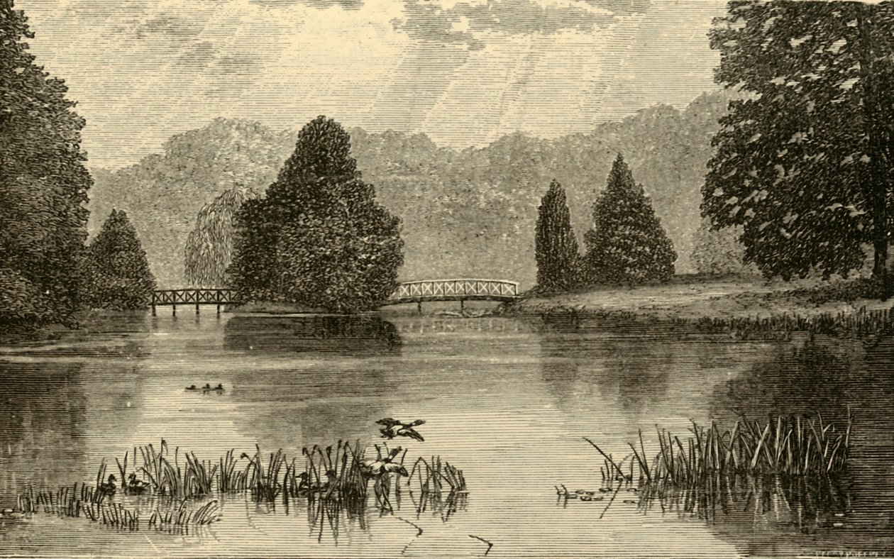 Der See, Blenheim, 1898 von Unbekannt