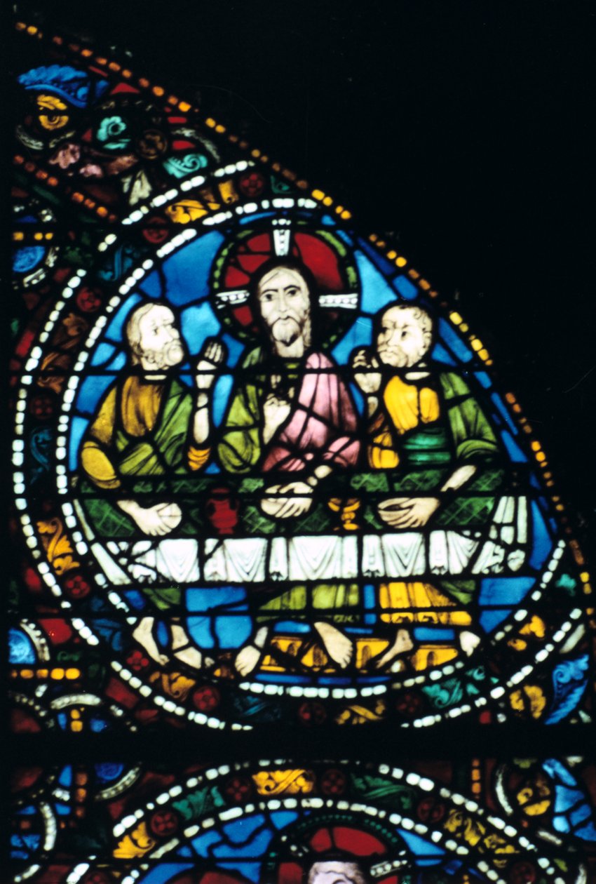 Das letzte Abendmahl, Buntglas, Kathedrale von Chartres, Frankreich, 1194-1260 von Unbekannt