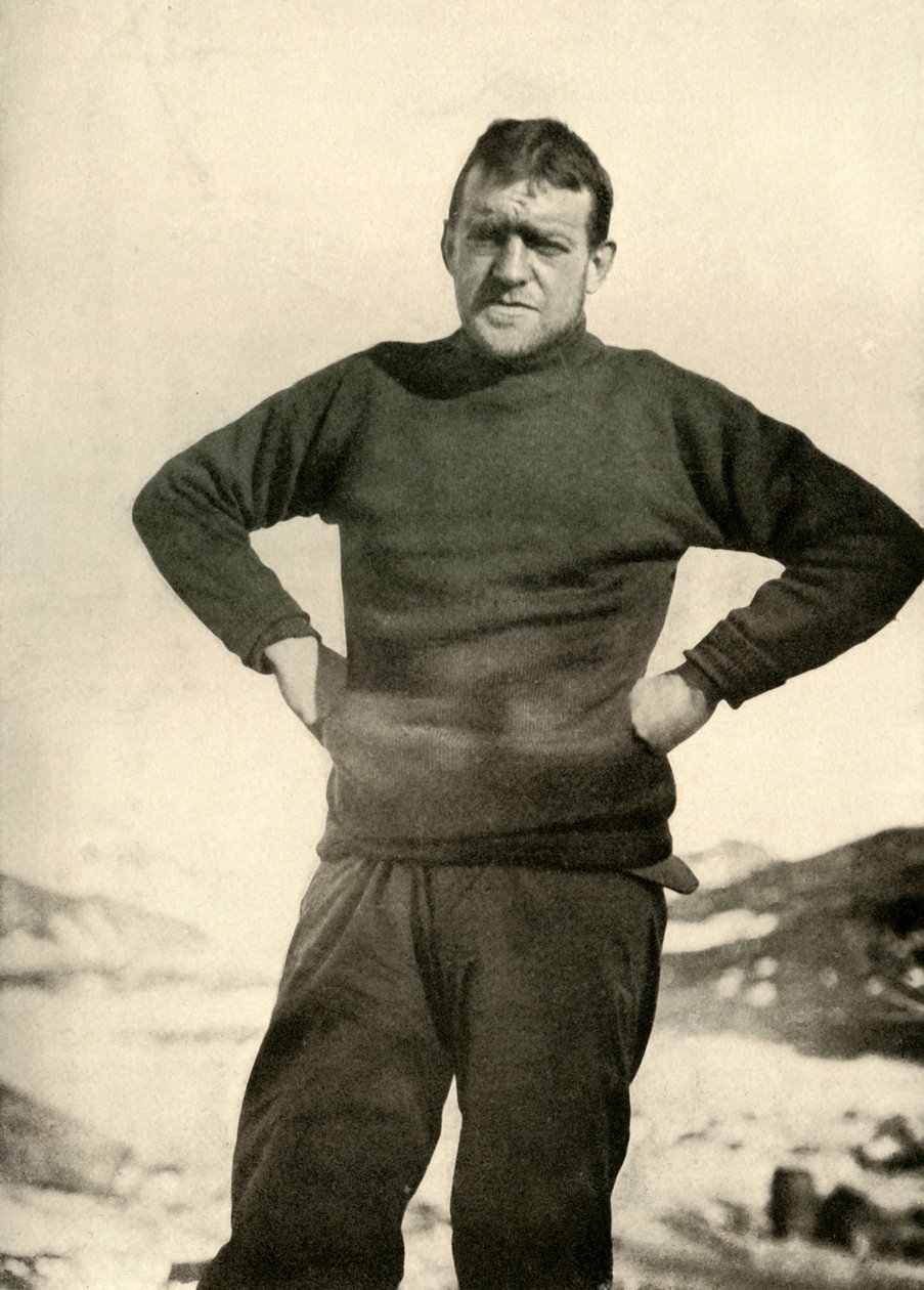 Der Anführer der Expedition in Winterkleidung von Unbekannt