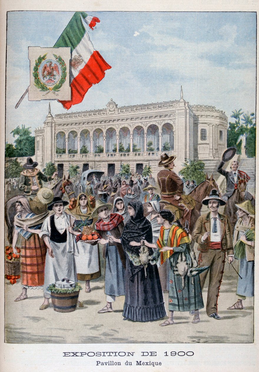 Der mexikanische Pavillon auf der Weltausstellung von 1900, Paris, 1900 von Unbekannt