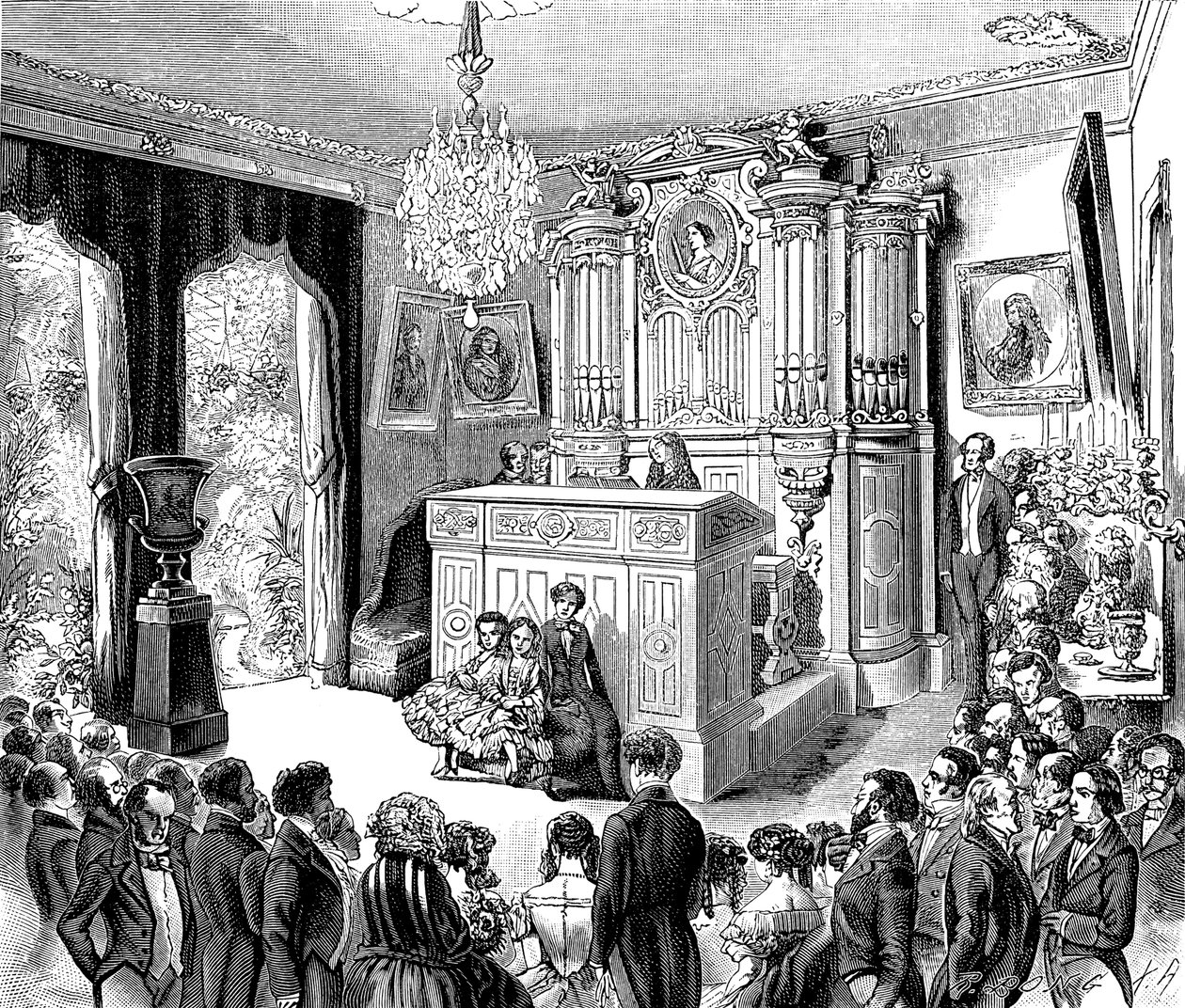 Das musikalische Soirée bei Pauline Viardot-Garcia von Unbekannt