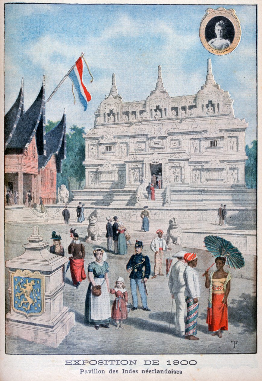 Niederländisch-Indien-Pavillon auf der Weltausstellung von 1900, Paris, 1900 von Unbekannt