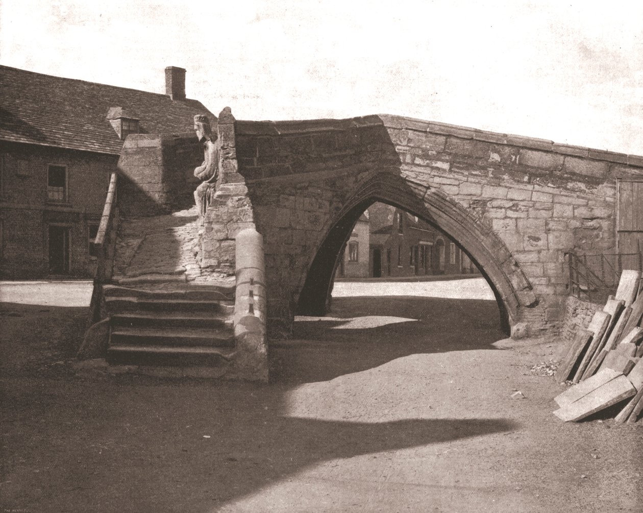Die alte Brücke in Croyland, Lincolnshire, 1894 von Unbekannt