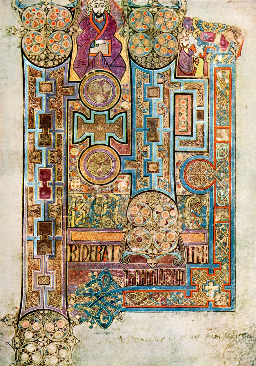 Die Anfangsworte des Johannesevangeliums, 800 n. Chr., 20. Jahrhundert von Unbekannt