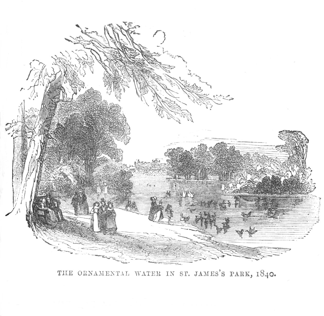 Das Zierteich im St. James Park, 1840, um 1870 von Unbekannt