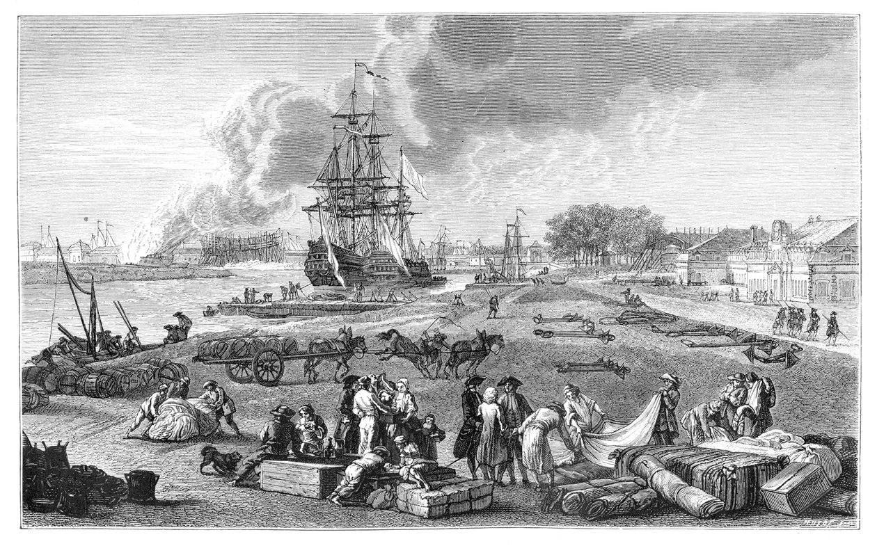Der Hafen von Rochefort, 1885 von Unbekannt