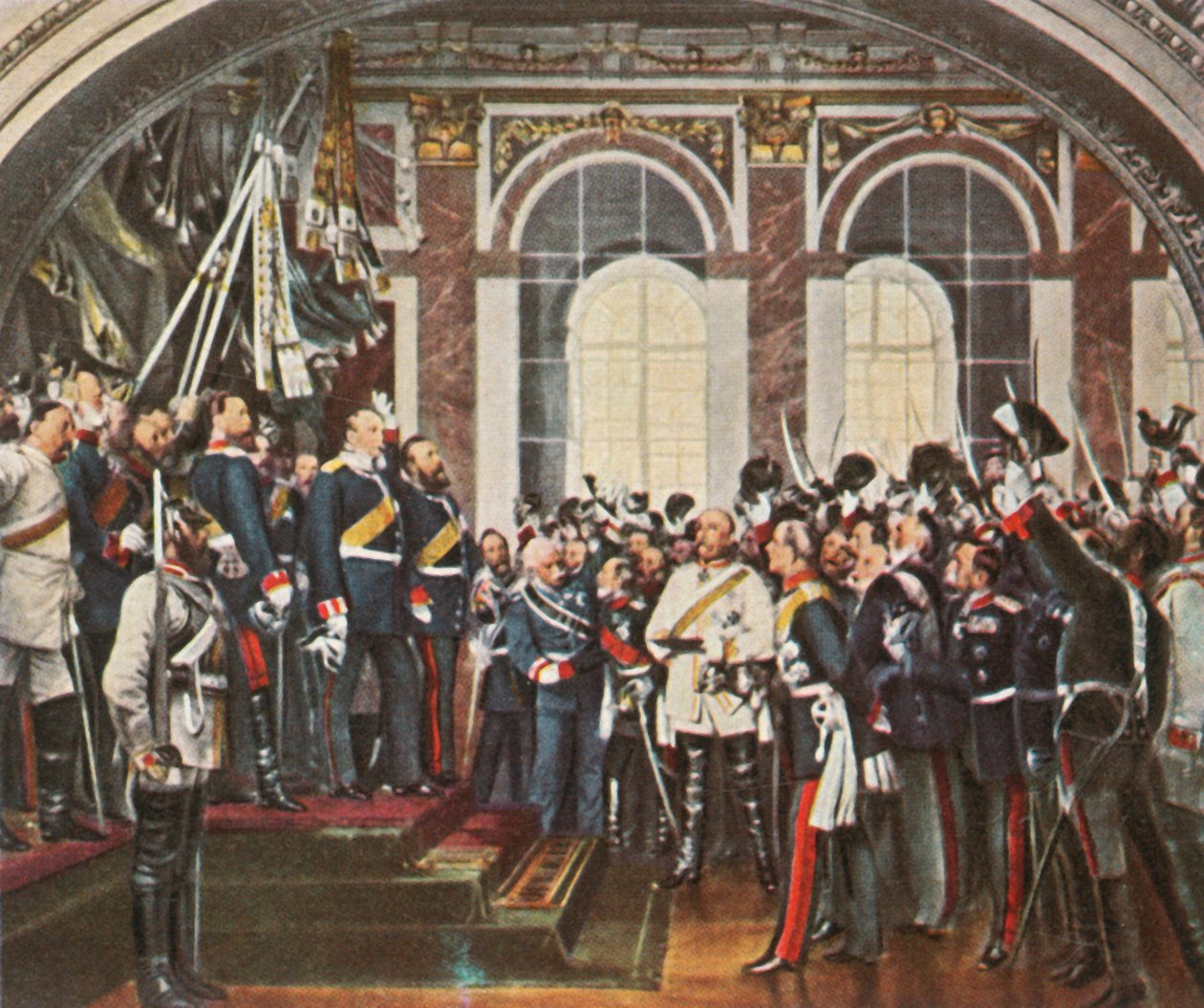 Die Proklamation des Deutschen Reiches in Versailles, 18. Januar 1871, 1936 von Unbekannt
