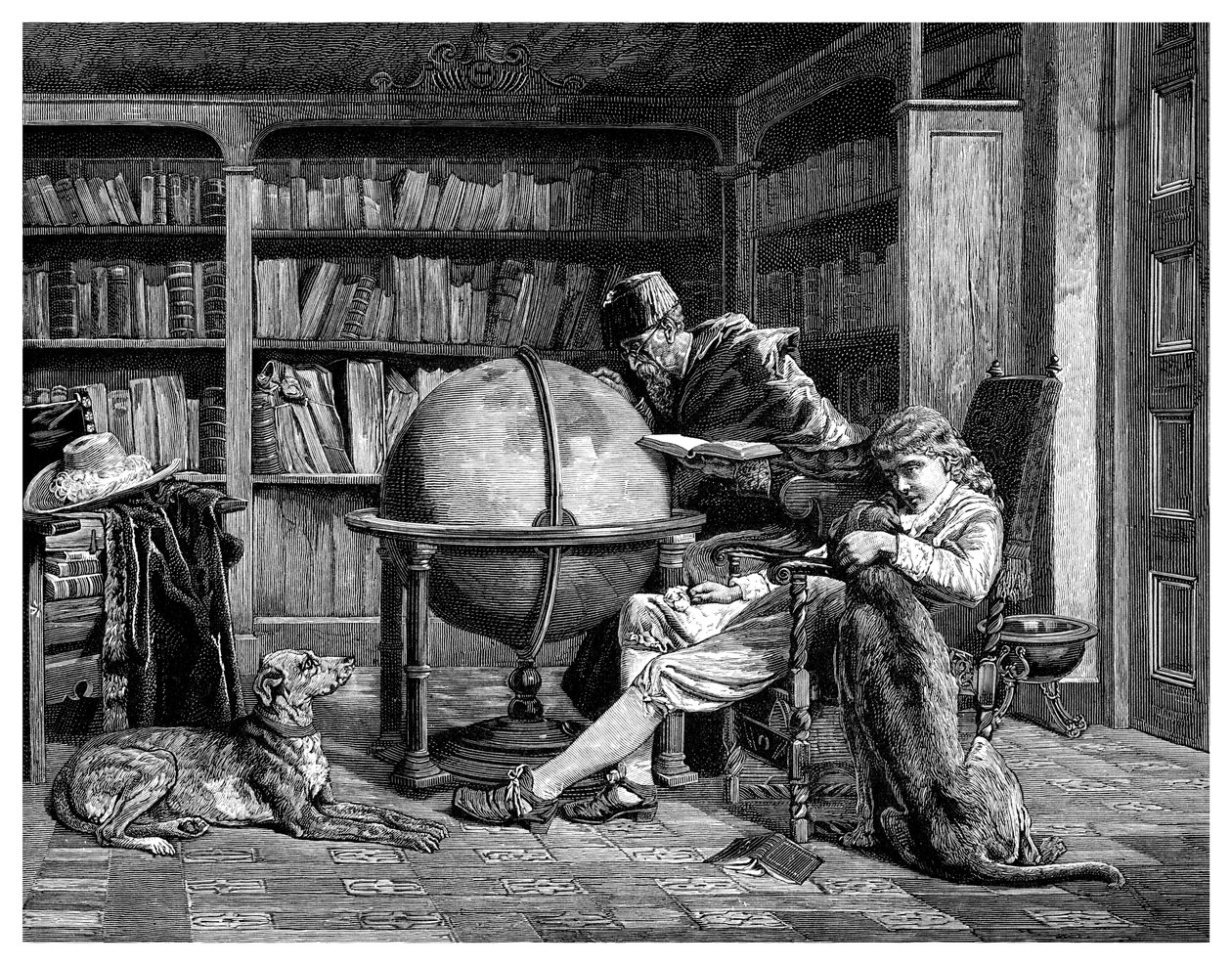 Der Professor und sein Schüler, 1882 von Unbekannt