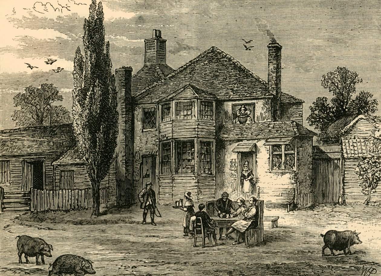 The Queens Head and Artichoke, um 1876 von Unbekannt