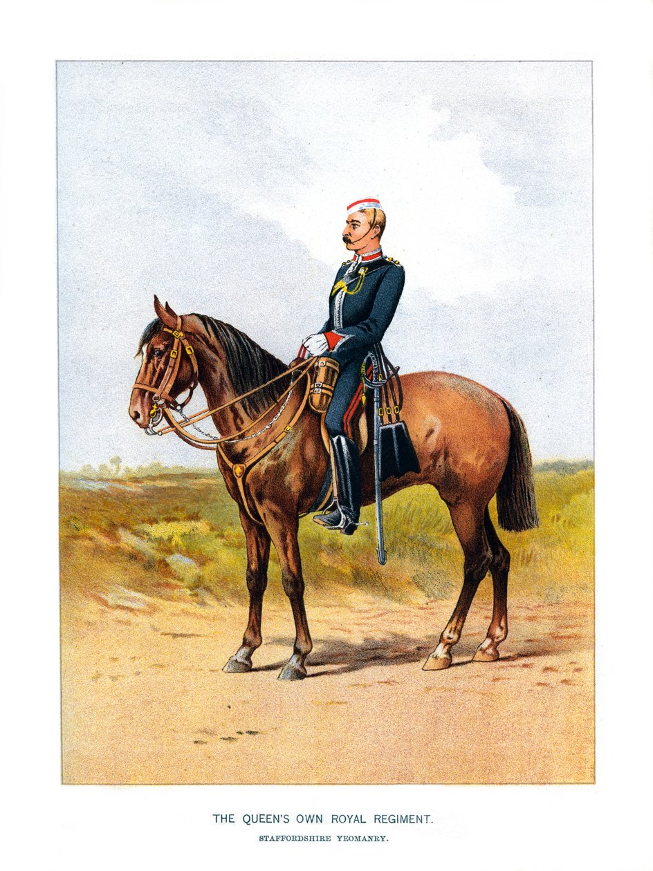 Das eigene königliche Regiment der Königin, Staffordshire Yeomanry, ca. 1890 von Unbekannt