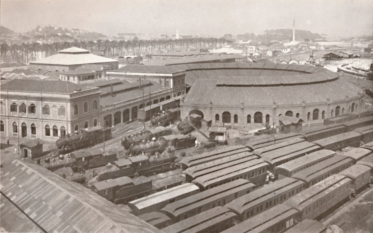 Der Rio de Janeiro Endbahnhof der Zentralbahn von Brasilien, 1914 von Unbekannt