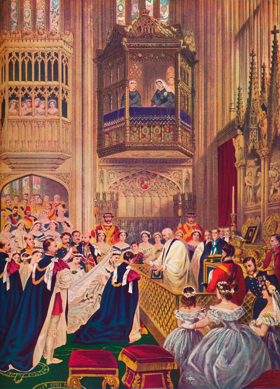 Die königliche Hochzeit, St. Georgs Kapelle, Windsor, 10. März 1863, 1910 von Unbekannt