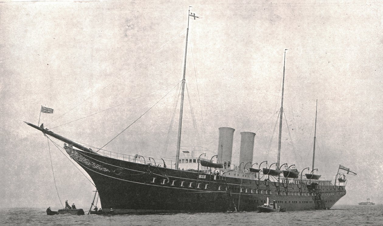 Die königliche Yacht verlässt Cowes, Isle of Wight, 6. August 1902 von Unbekannt