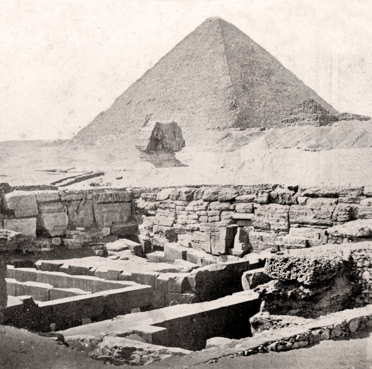 Die Sphinx und die Große Pyramide, Ägypten, frühes 20. Jahrhundert von Unbekannt