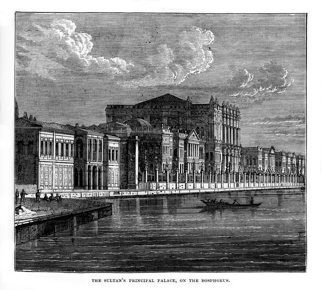 Der Hauptpalast des Sultans am Bosporus, Türkei, 19. Jahrhundert von Unbekannt