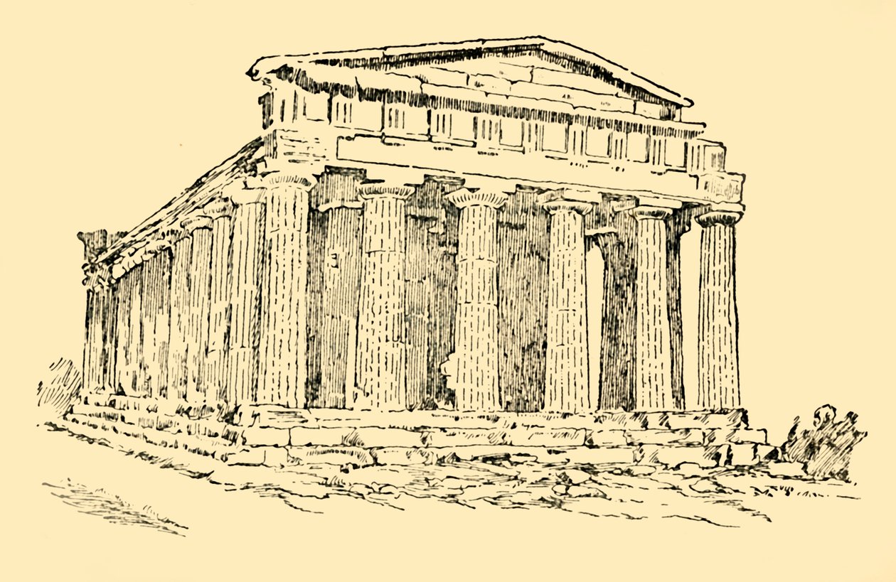 Der Tempel der griechischen Kolonie in Agrigentum auf Sizilien, um 1930 von Unbekannt