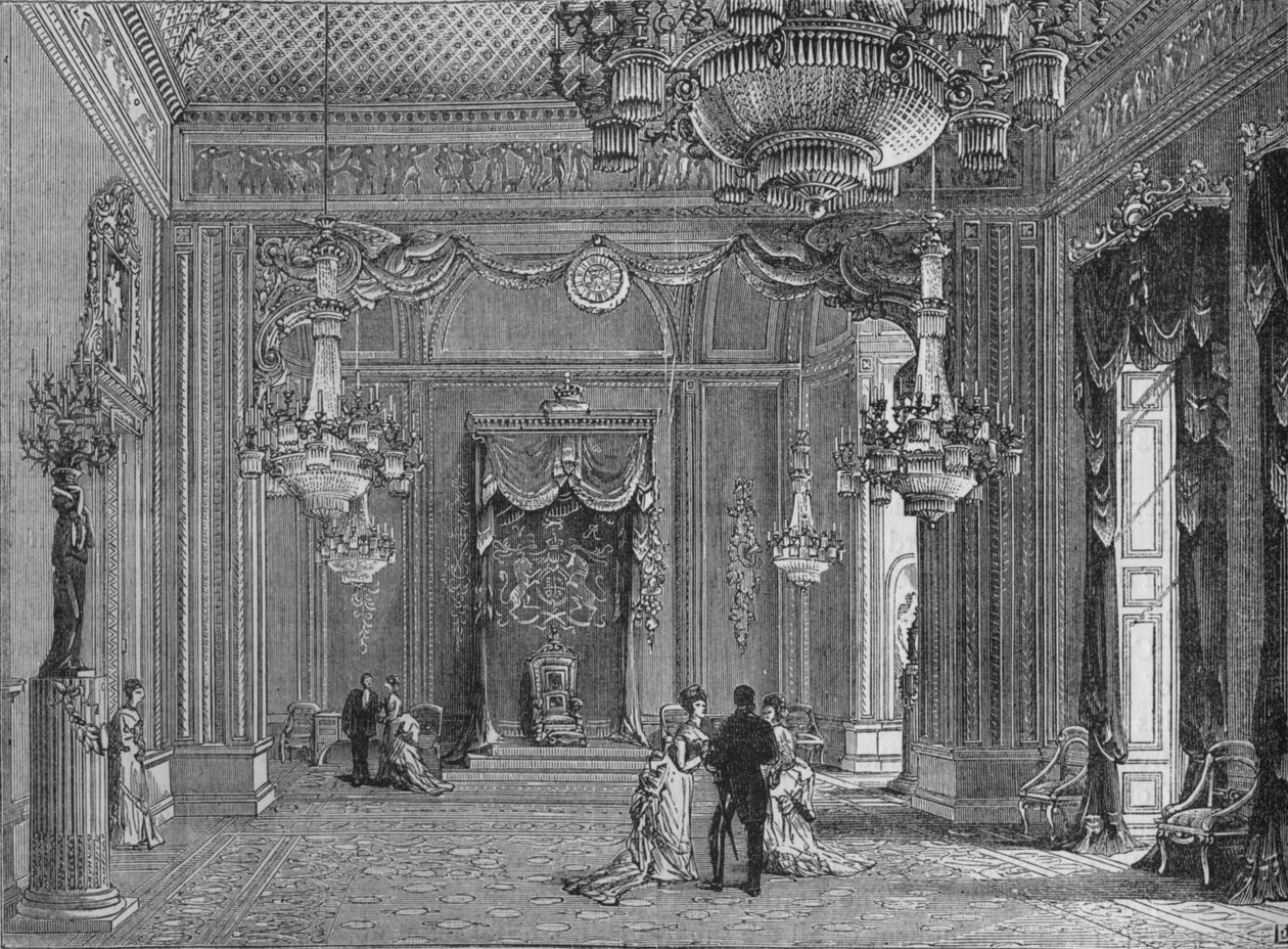 Der Thronsaal, Buckingham Palace, Westminster, London von Unbekannt