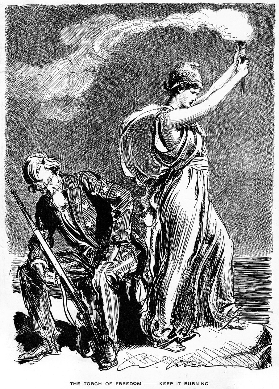 Die Fackel der Freiheit, halte sie brennend, 1916 von Unbekannt