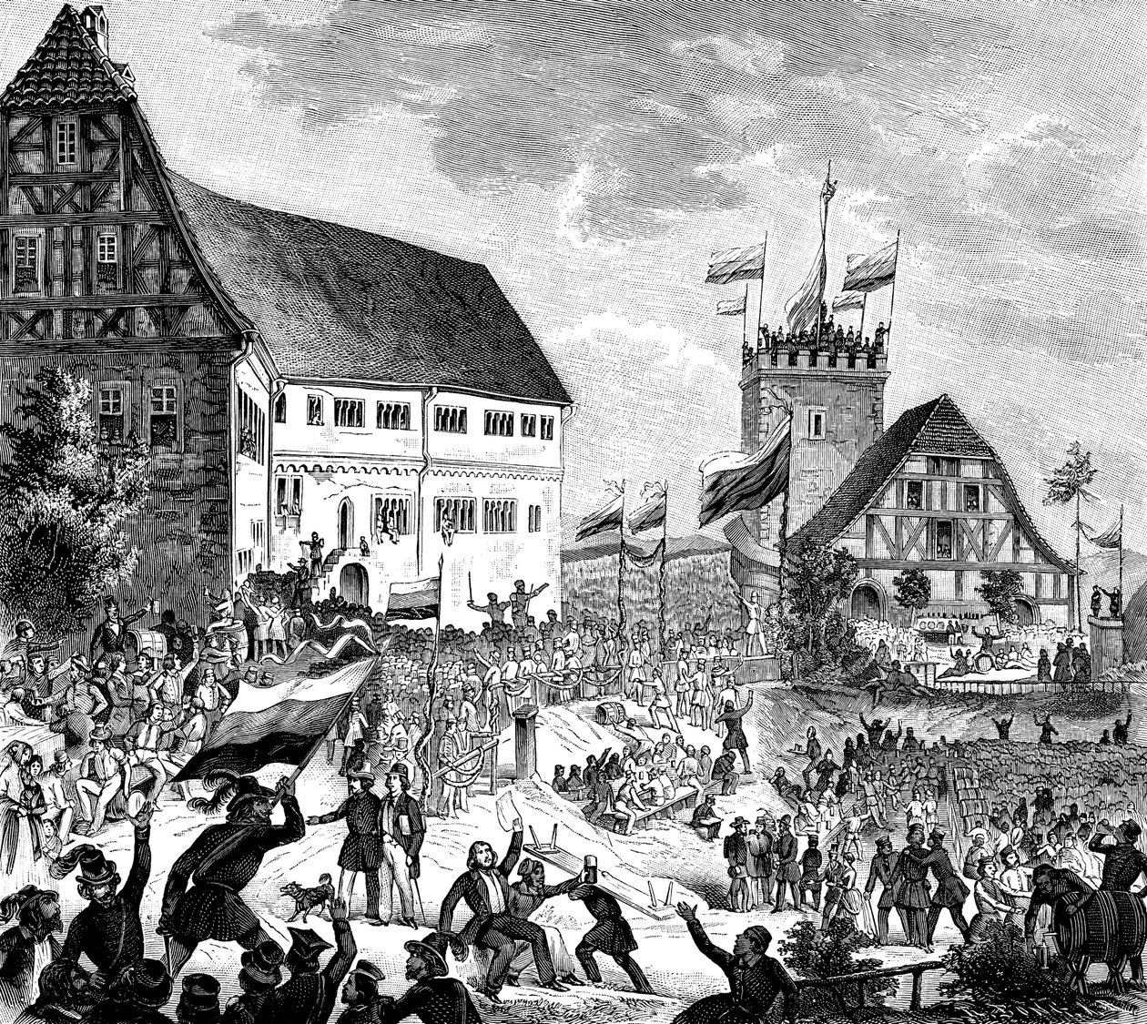 Das Wartburgfest, Deutschland, 12. Juni 1848 von Unbekannt
