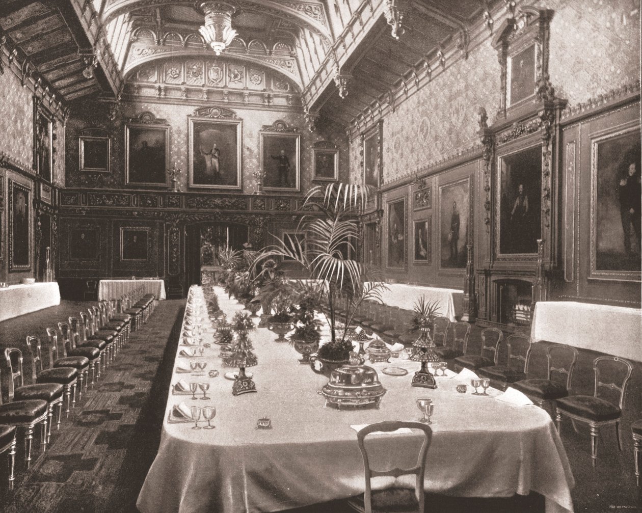 Der Waterloo-Saal, Windsor Castle, Berkshire, 1894 von Unbekannt