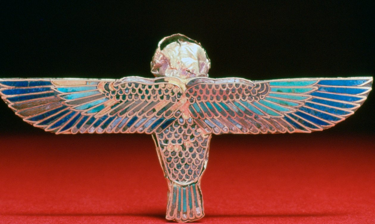 Die Rückseite eines goldenen geflügelten Ba-Amuletts, Ptolemäische Zeit, Ägypten, 4.-1. Jahrhundert v. Chr. von Unbekannt