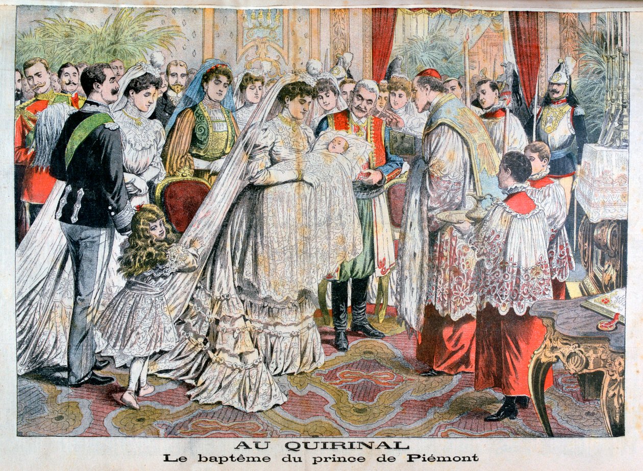 Die Taufe des Prinzen von Piemont, Quirinalspalast, Rom, 1904 von Unbekannt