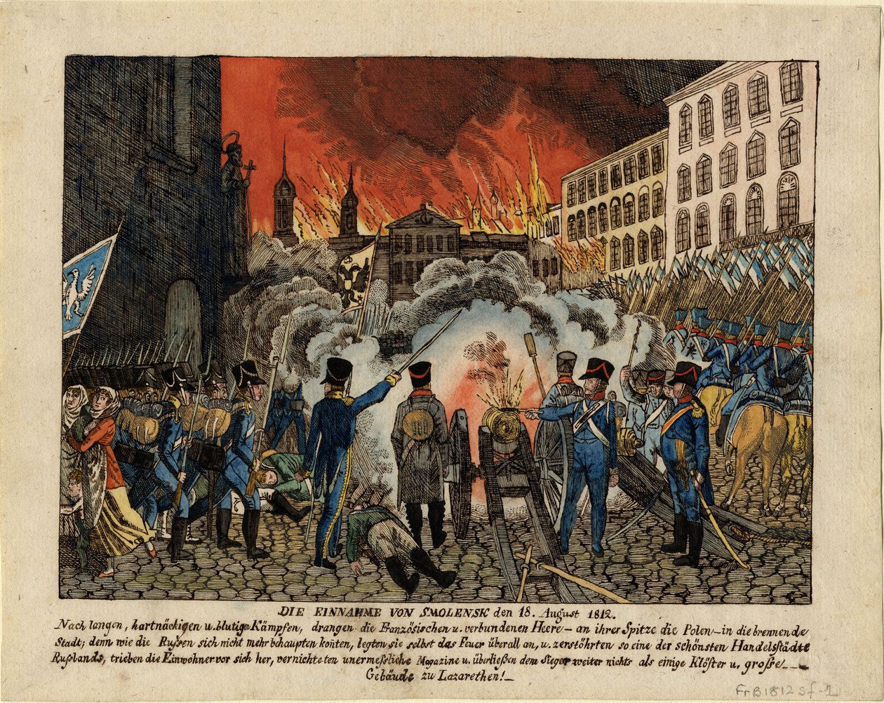 Die Eroberung von Smolensk am 18. August 1812, 1812 von Unbekannt