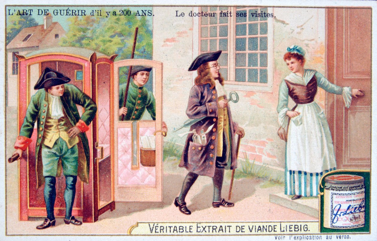 Der Arzt macht seine Besuche, ca. 1900 von Unbekannt