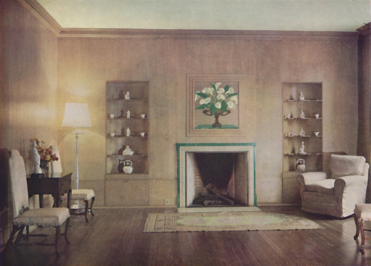 Das Wohnzimmer von Lord Vernons Haus, entworfen von Oliver Hill, F.R.I.B.A., London von Unbekannt