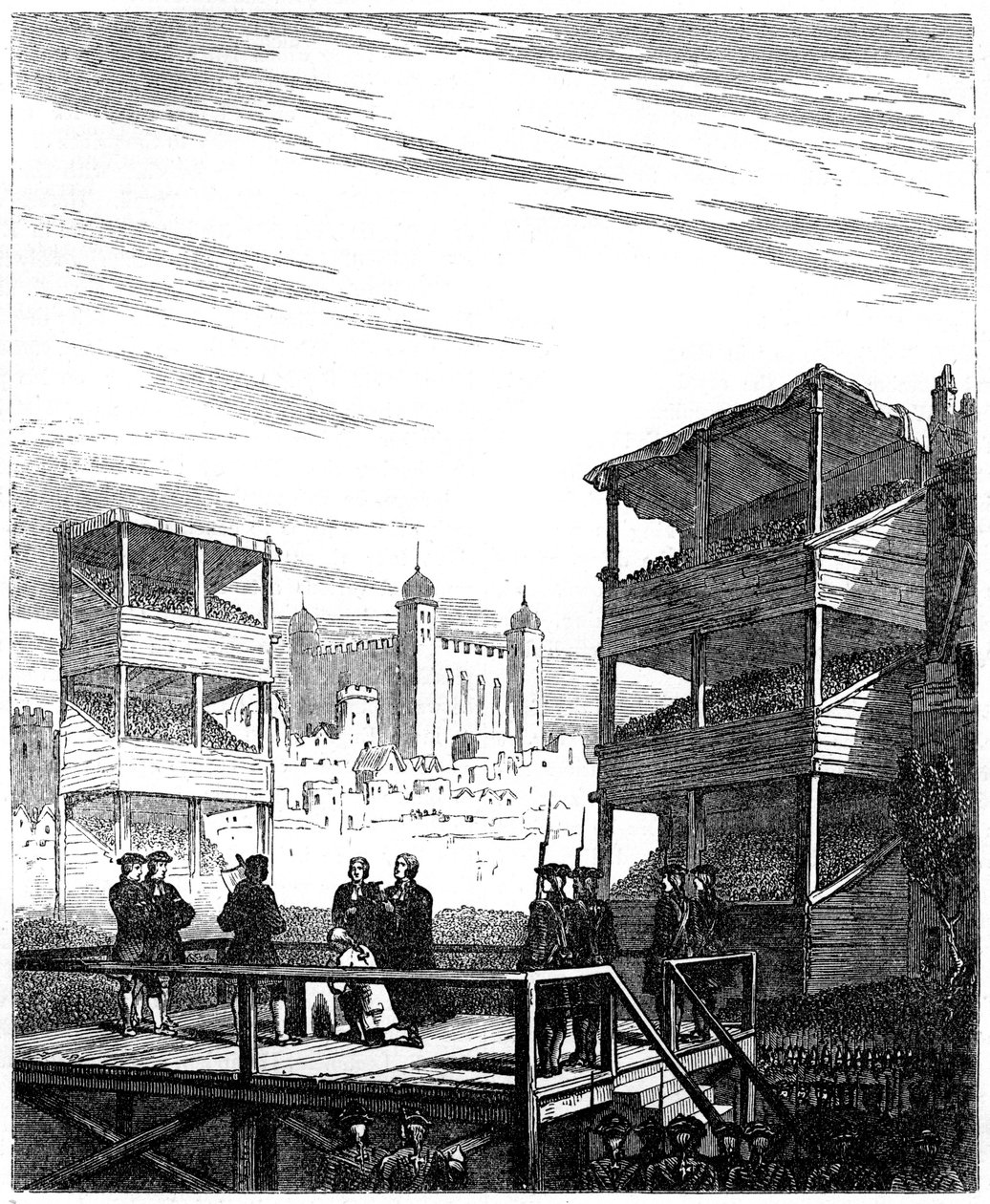 Die Hinrichtung von Lord Derwentwater auf dem Tower Hill, London, 1716 von Unbekannt