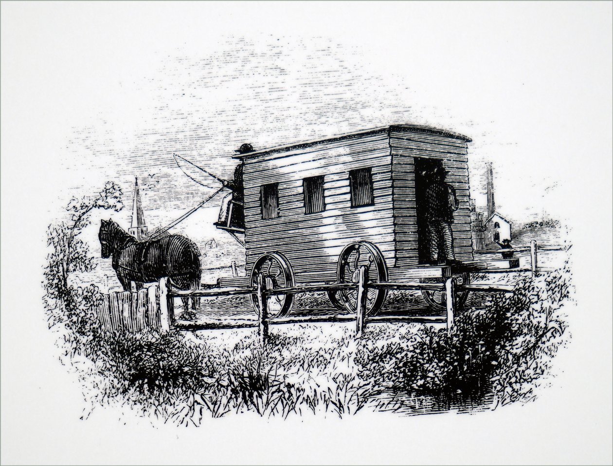 Der erste von George Stephenson gebaute Personenwagen von Unbekannt