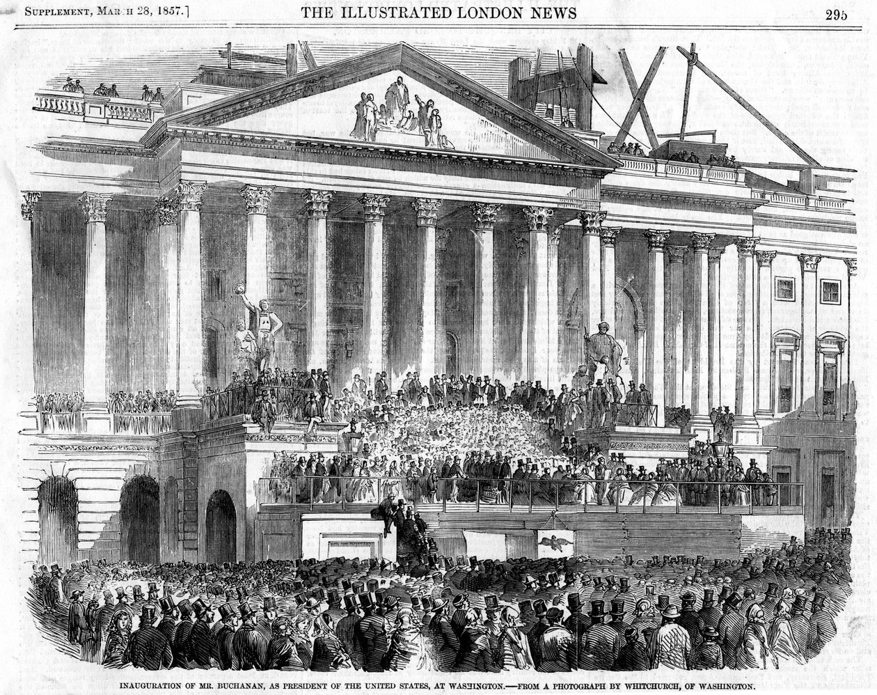 Die Amtseinführung von James Buchanan als Präsident, Washington, 1857 von Unbekannt