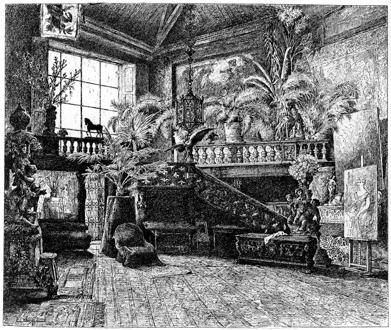 Das größere Atelier von Hans Makart, Wien, Österreich, um 1880-1882 von Unbekannt