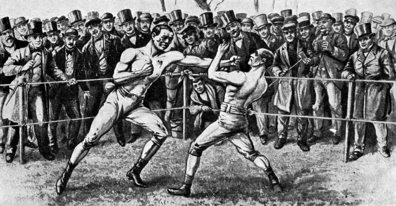 Der letzte Faustkampf, Farnborough, Hampshire, 17. April 1860 von Unbekannt