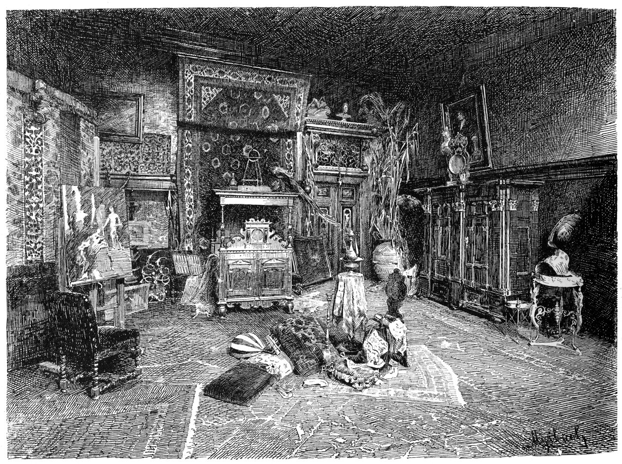 Das kleine Atelier von Hans Makart, Wien, Österreich, ca. 1880-1882 von Unbekannt