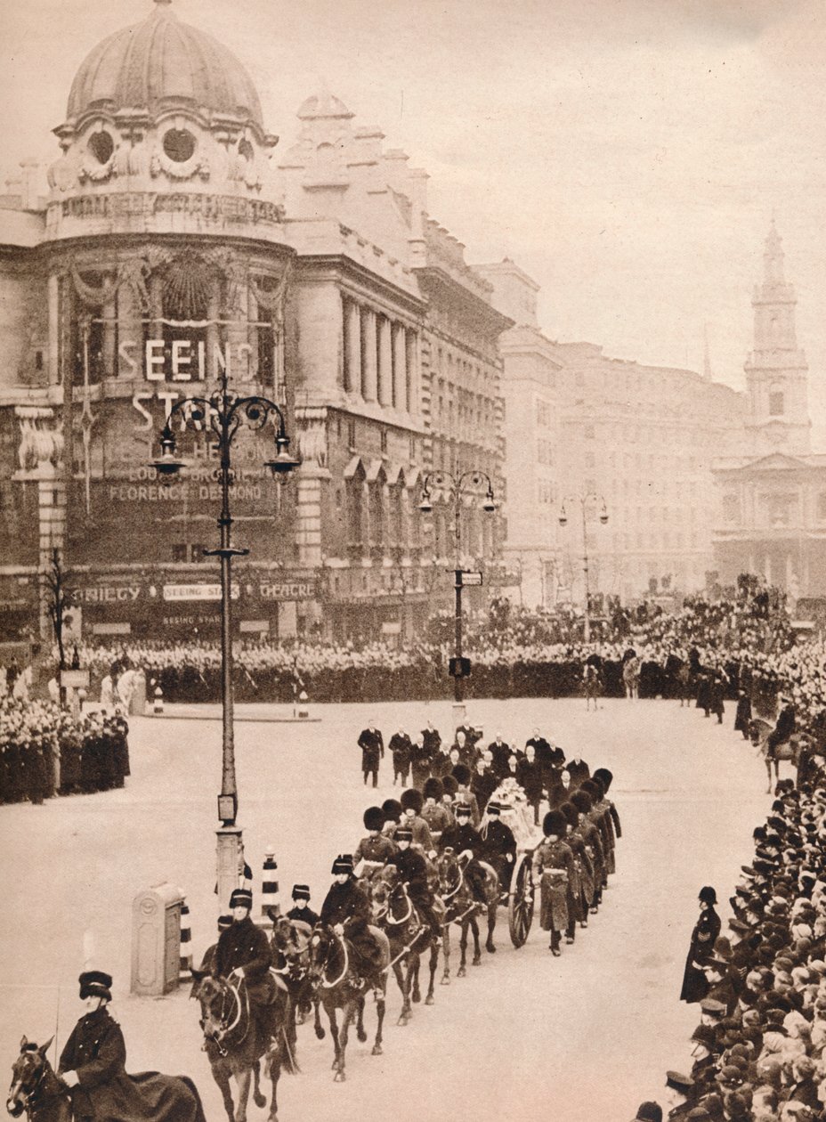 Die bewegende Einfachheit der letzten Reise von König Georg durch London, 1936 von Unbekannt