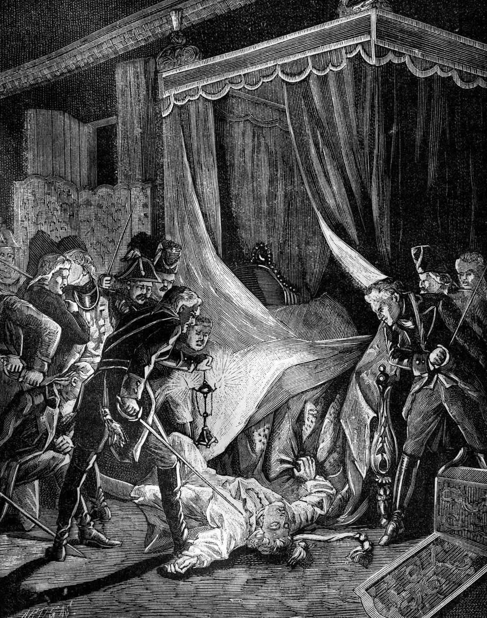 Die Ermordung von Zar Paul I. von Russland, März 1801, 1882-1884 von Unbekannt