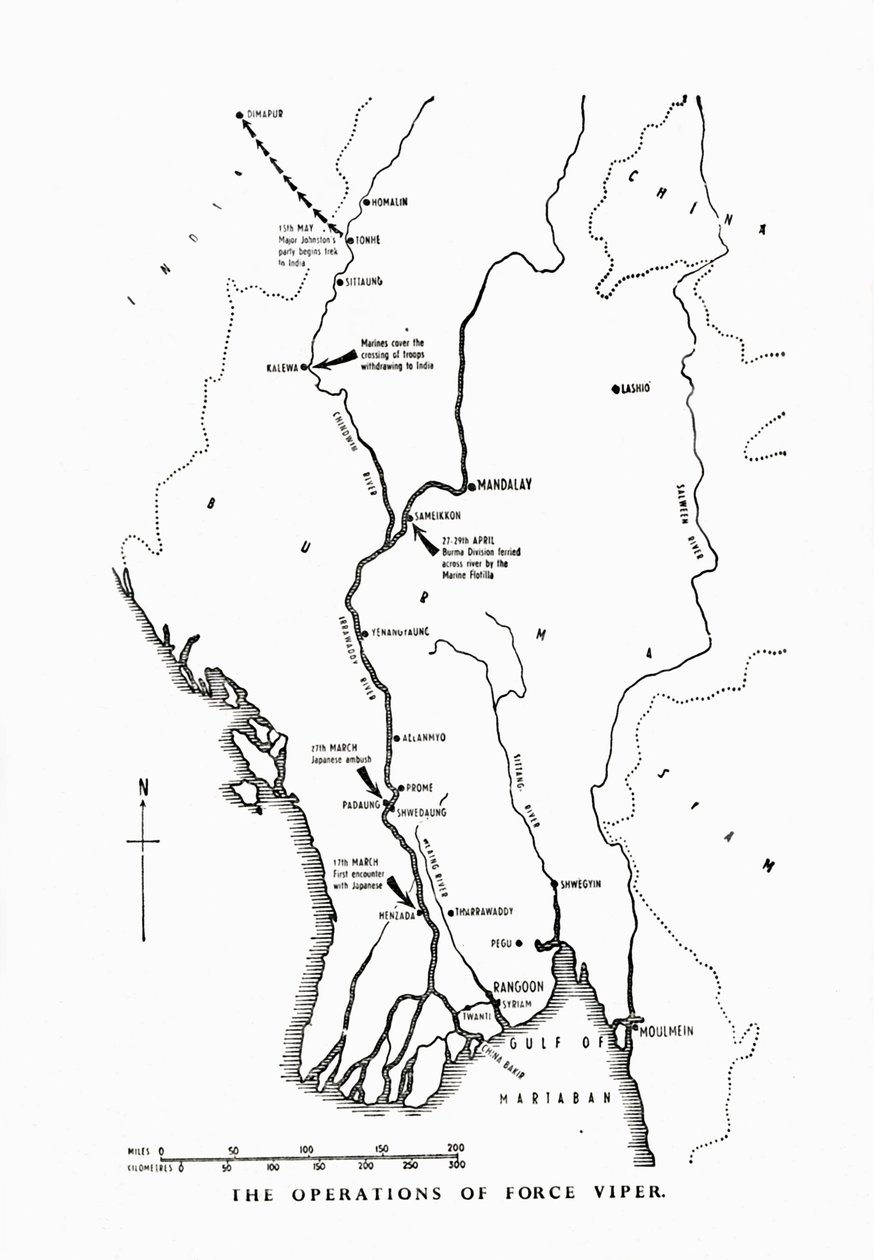 Die Operationen der Force Viper, Burma, Zweiter Weltkrieg, 1942-1943 von Unbekannt
