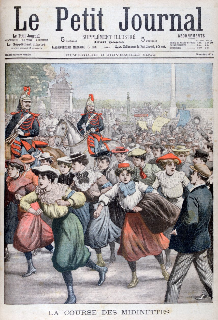 Das Rennen der Midinette, 1903 von Unbekannt